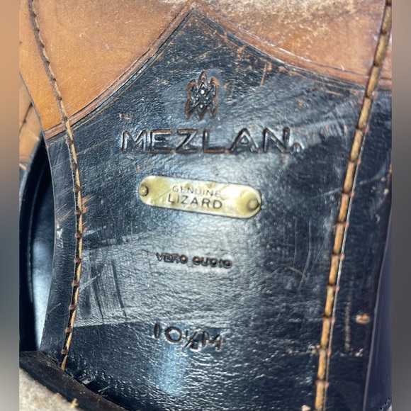 MEZLAN 😍CELLINI- LIZARD #29976 Blue  Dress Shoes Men’s 10 1/2M - Picture 4 of 16